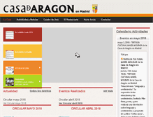 Tablet Screenshot of casadearagonenmadrid.com